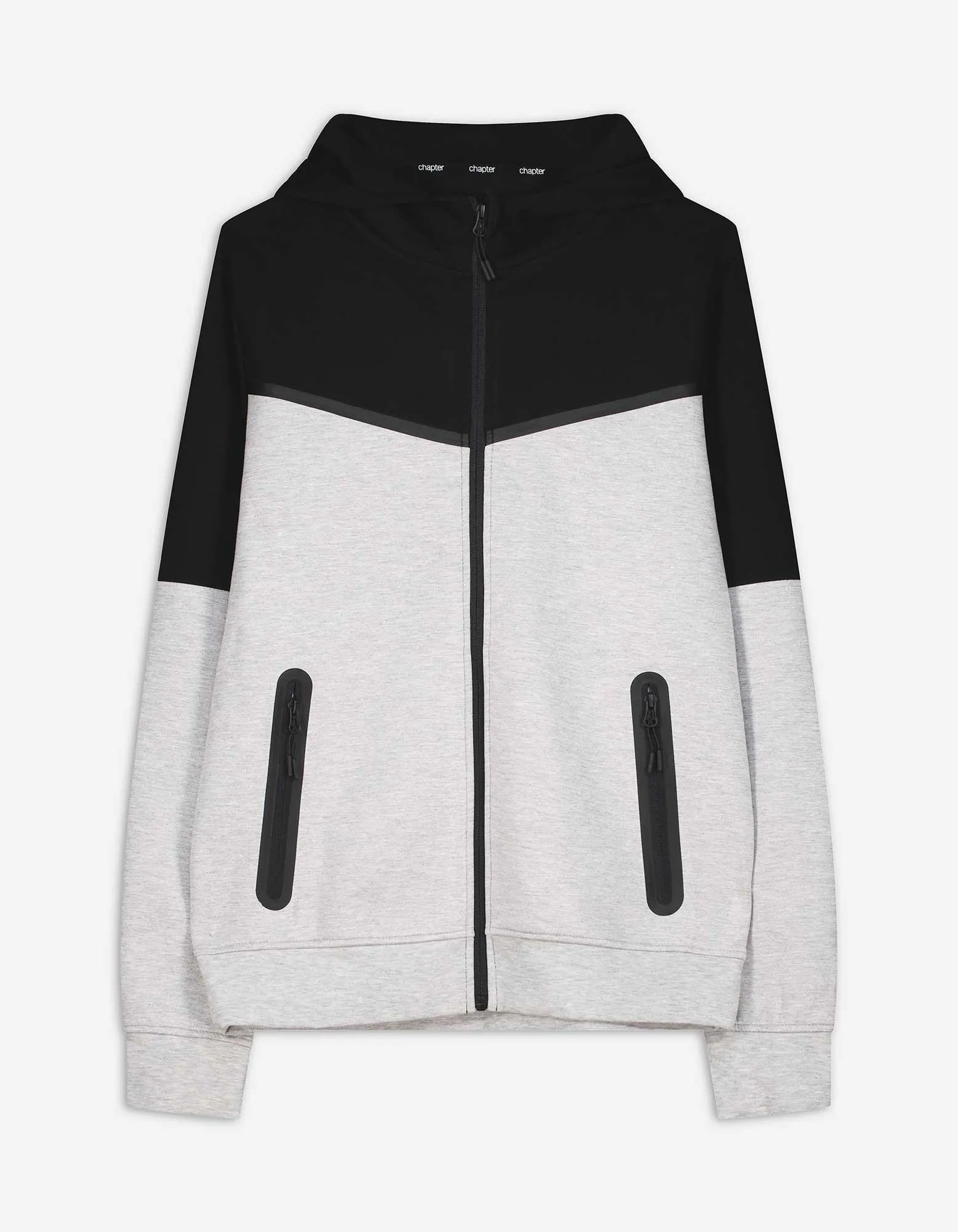 Propínací mikina - Kapuce - cerná