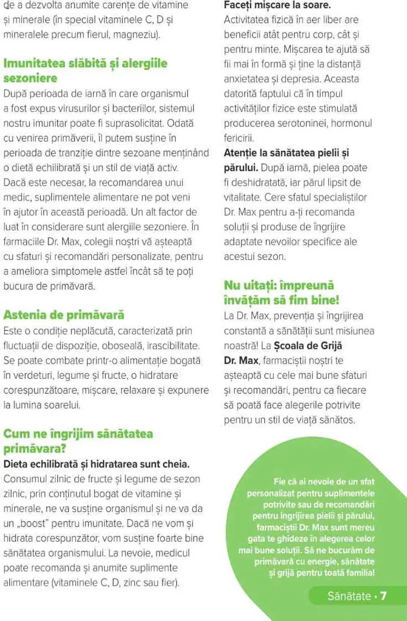 Catalog Catalog Dr.Max de la 1 martie până la 31 mai 2025 - Revista Pagina 7