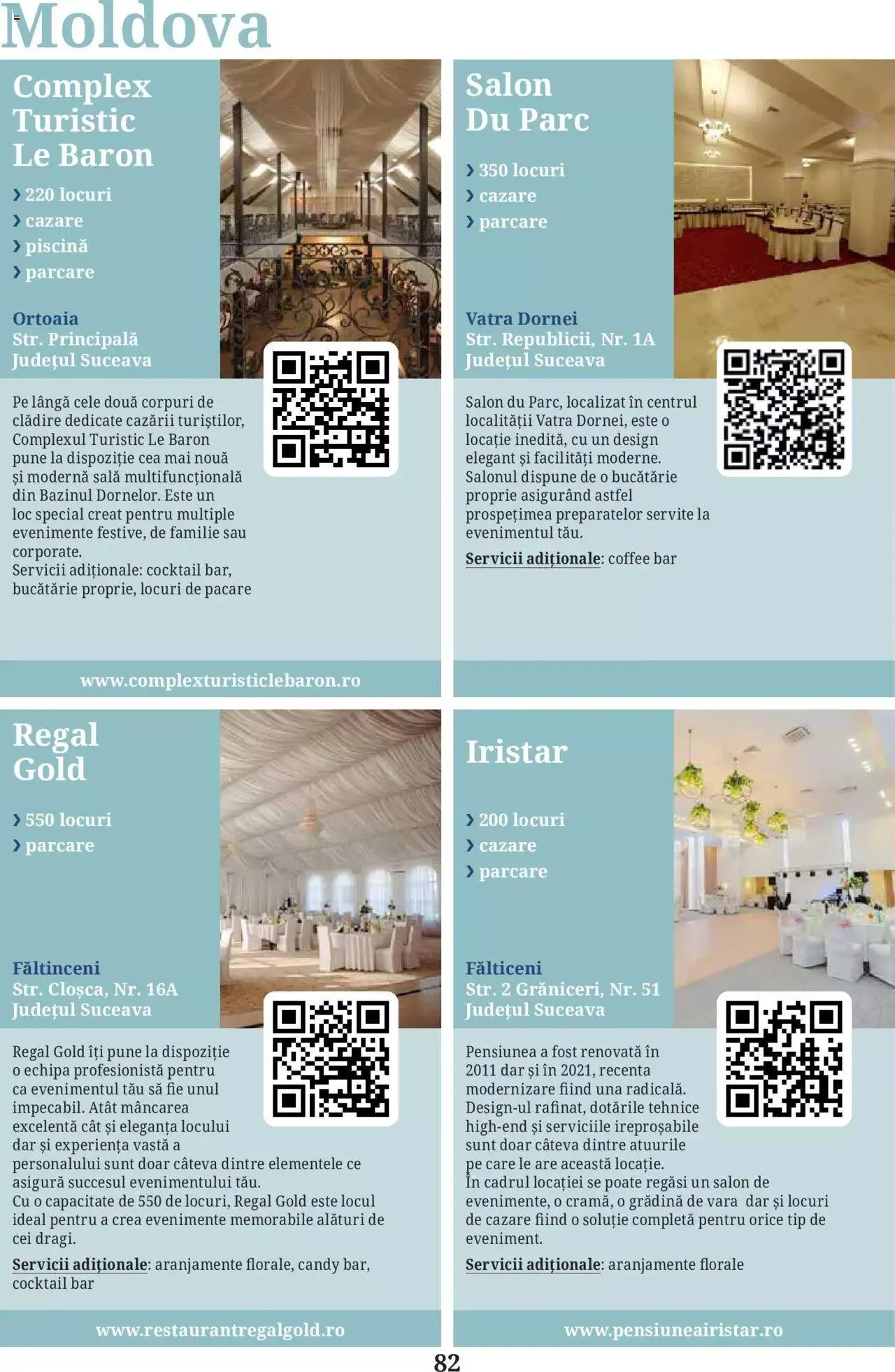 Catalog Metro - Ghid locații pentru evenimente 2022 de la 5 aprilie până la 31 decembrie 2023 - Revista Pagina 82