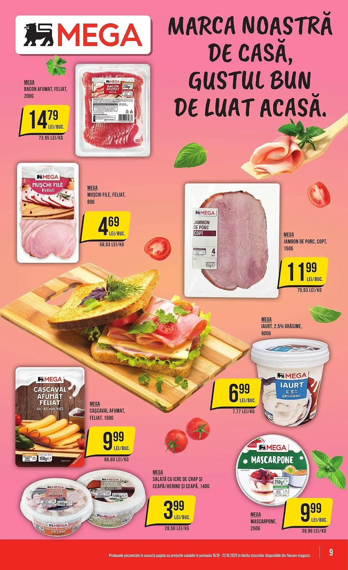 Catalog Catalog Mega Image de la 16 octombrie până la 22 octombrie 2025 - Revista Pagina 9
