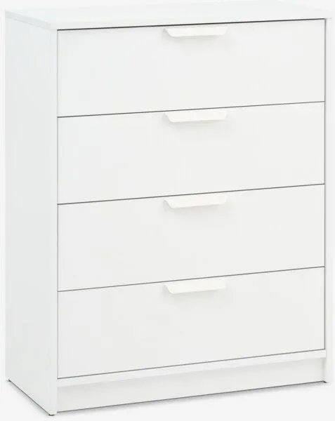Comodă 4 sertare JENSLEV albă