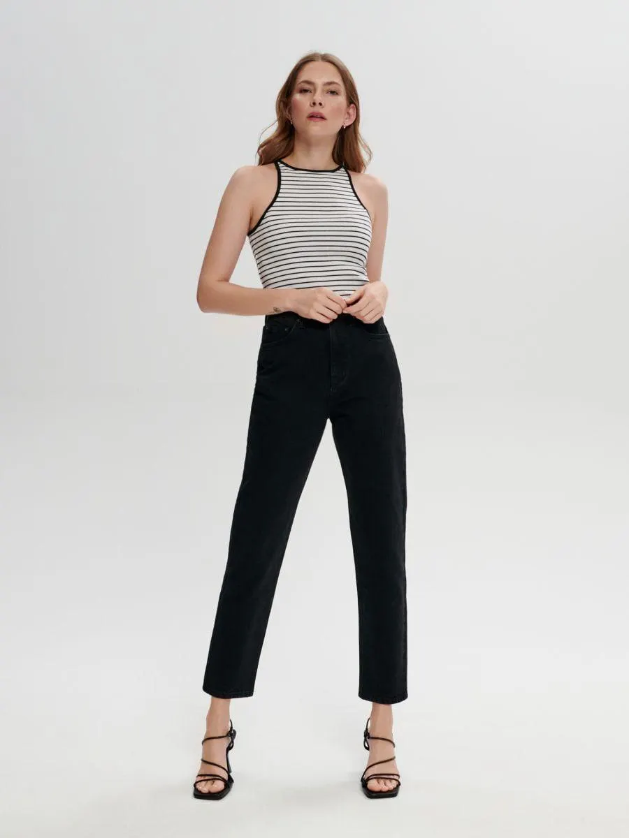 Blugi mom high waist