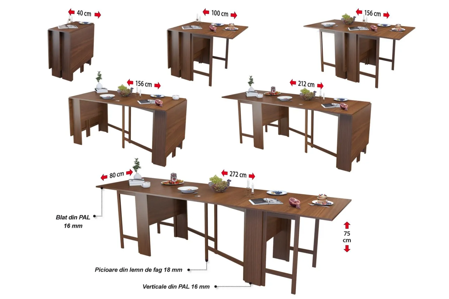 Masă pliantă Rubic 12 persoane