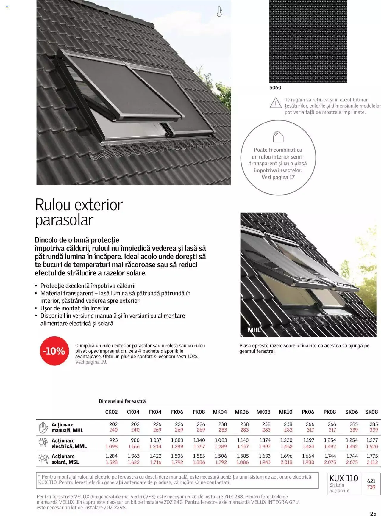 Catalog Velux catalog - Rulouri şi rolete 2022 de la 7 martie până la 31 decembrie 2023 - Revista Pagina 25