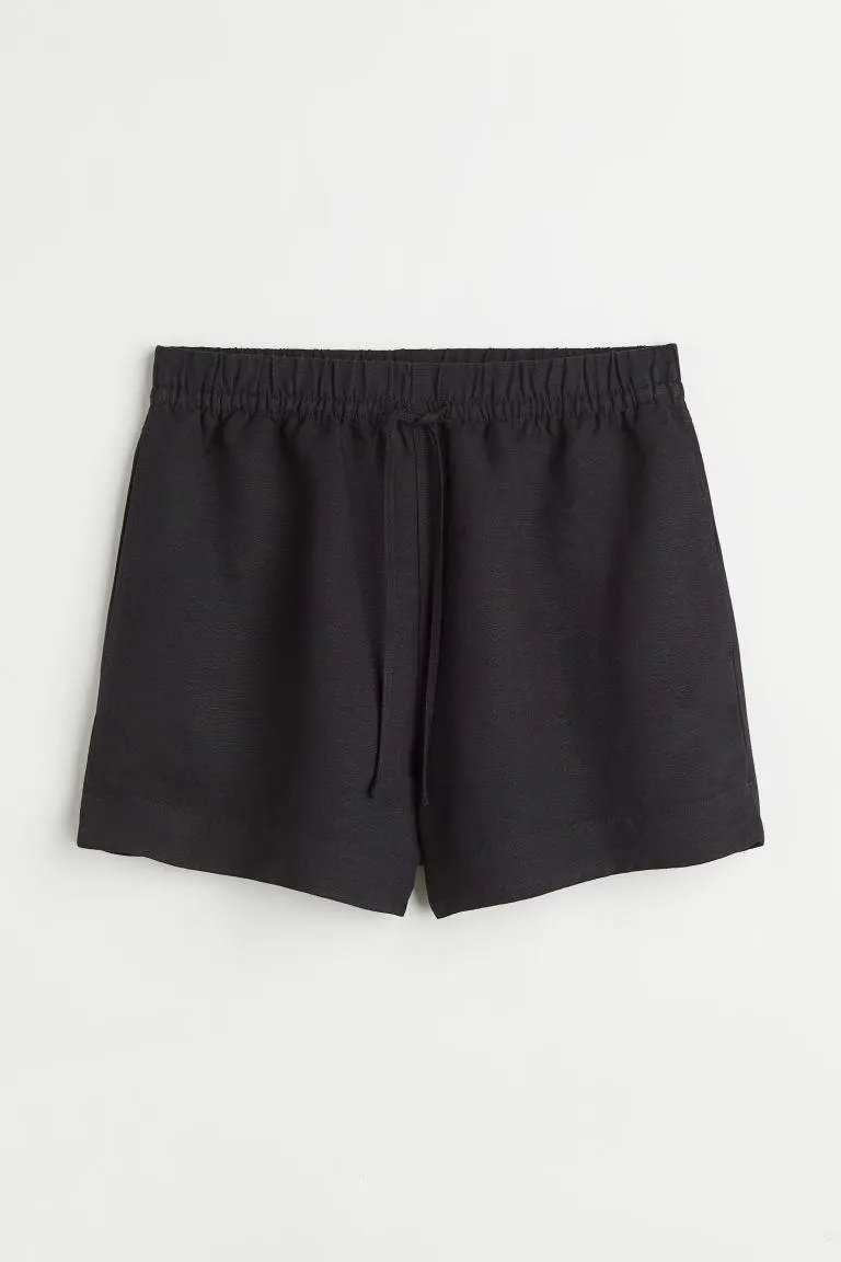 Pantaloni scurți din amestec de in