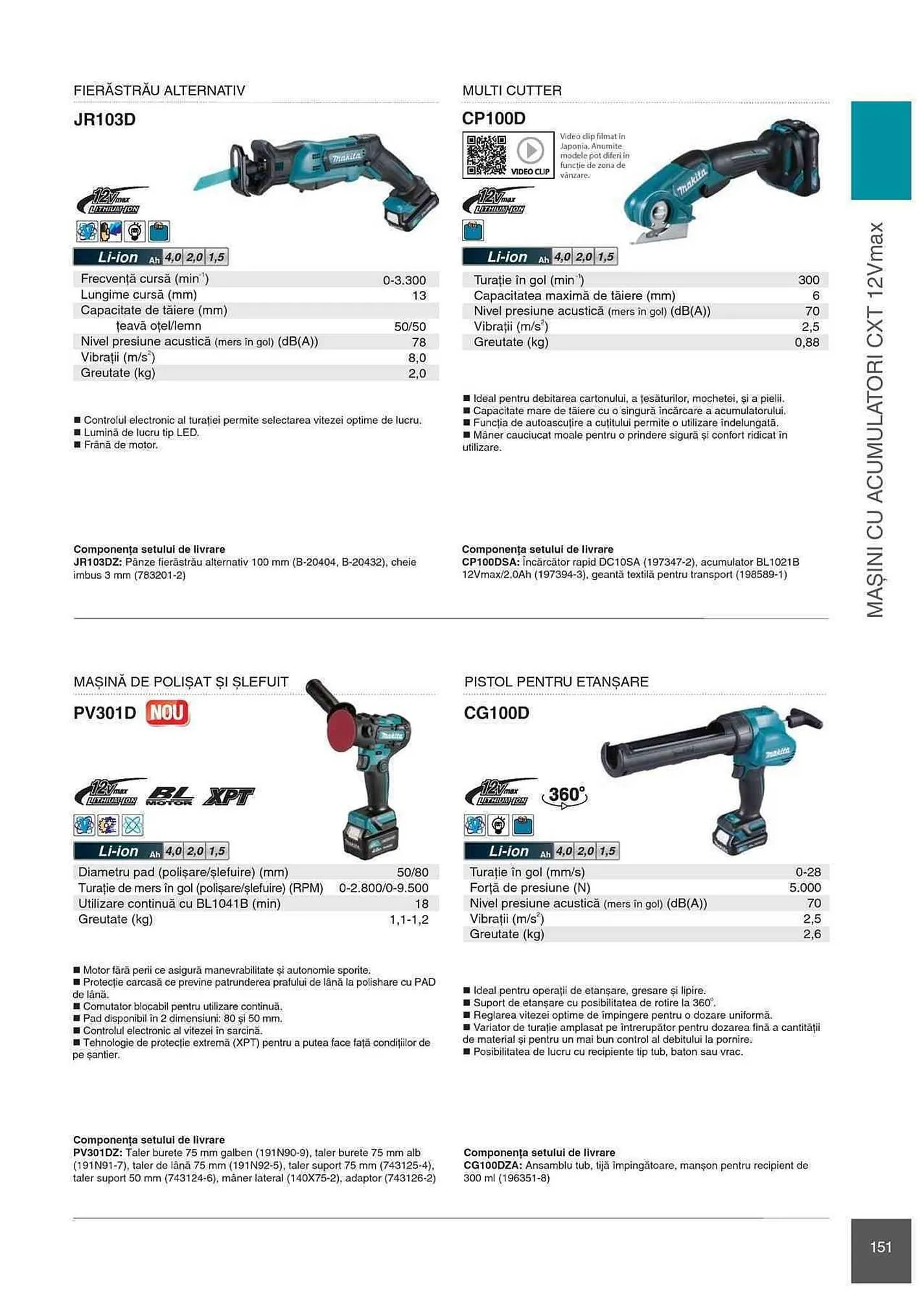 Catalog Makita catalog de la 1 ianuarie până la 31 decembrie 2023 - Revista Pagina 151