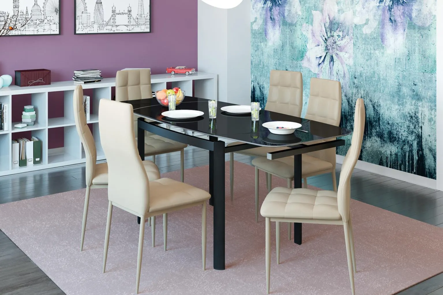 Pachet masă Star și 6 scaune Star 2