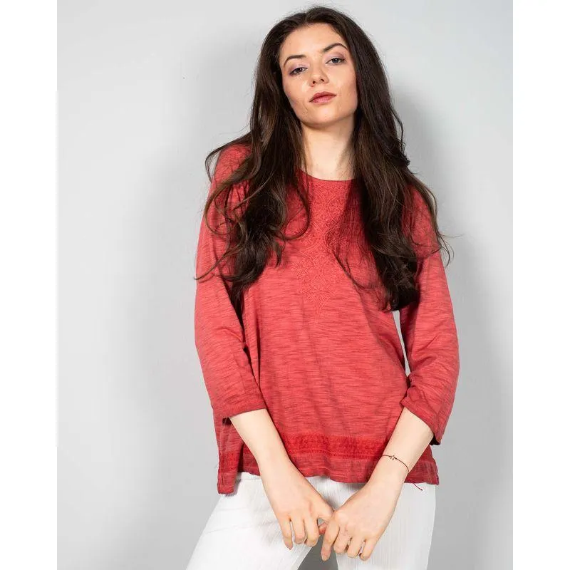 Bluza cu maneca trei sferturi si fante laterale N240157069