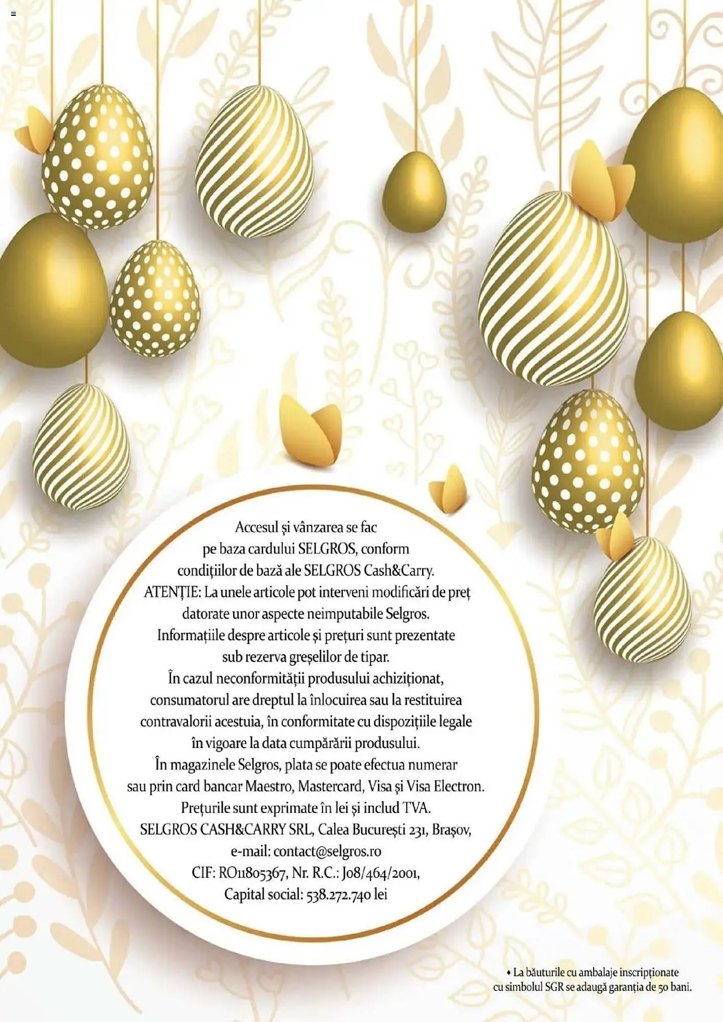 Catalog Catalog Selgros de la 24 martie până la 19 aprilie 2025 - Revista Pagina 40