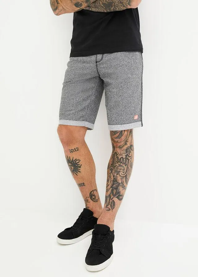 Bermude sport cu aspect denim