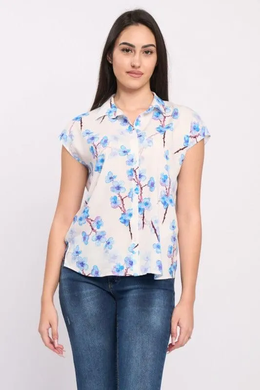 Timeout - Camasa maneca scurta de dama cu imprimeu floral