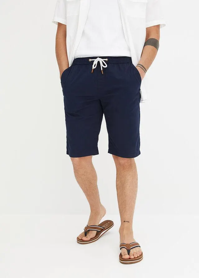 Bermude chino cu bată elastică, slim fit