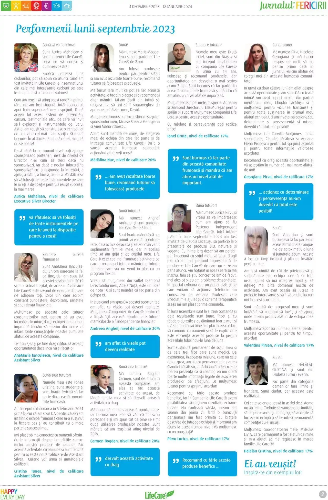 Catalog Life Care catalog - Jurnalul Fericirii Decembrie/Ianuarie de la 4 decembrie până la 18 ianuarie 2024 - Revista Pagina 9