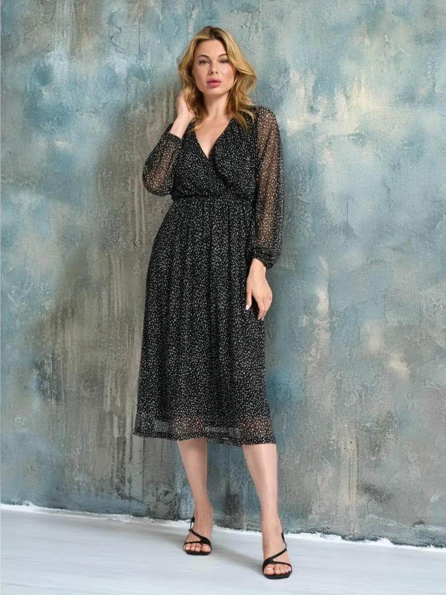 Rochie midi cu imprimeu de leopard