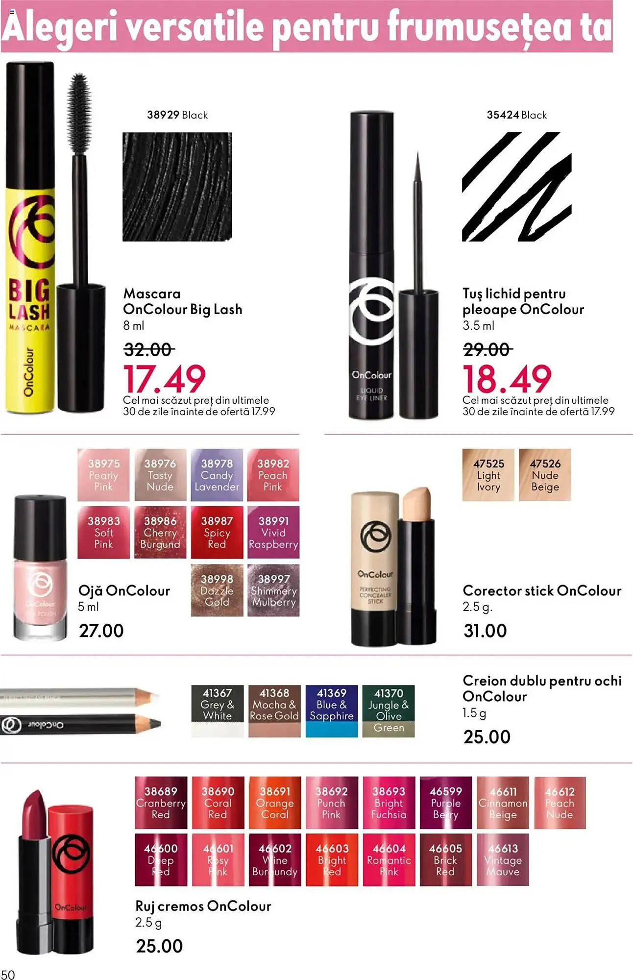 Catalog Catalog Oriflame de la 30 septembrie până la 21 octombrie 2025 - Revista Pagina 50
