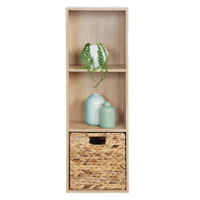 Etajera perete Svion, PAL, stejar natur, 30 x 28 x 89 cm, 1C