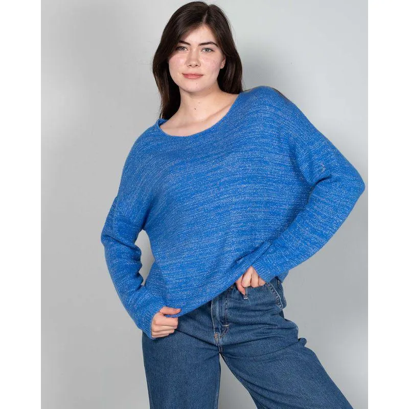 Pulover tricotat cu fir metalizat 24ITT25010