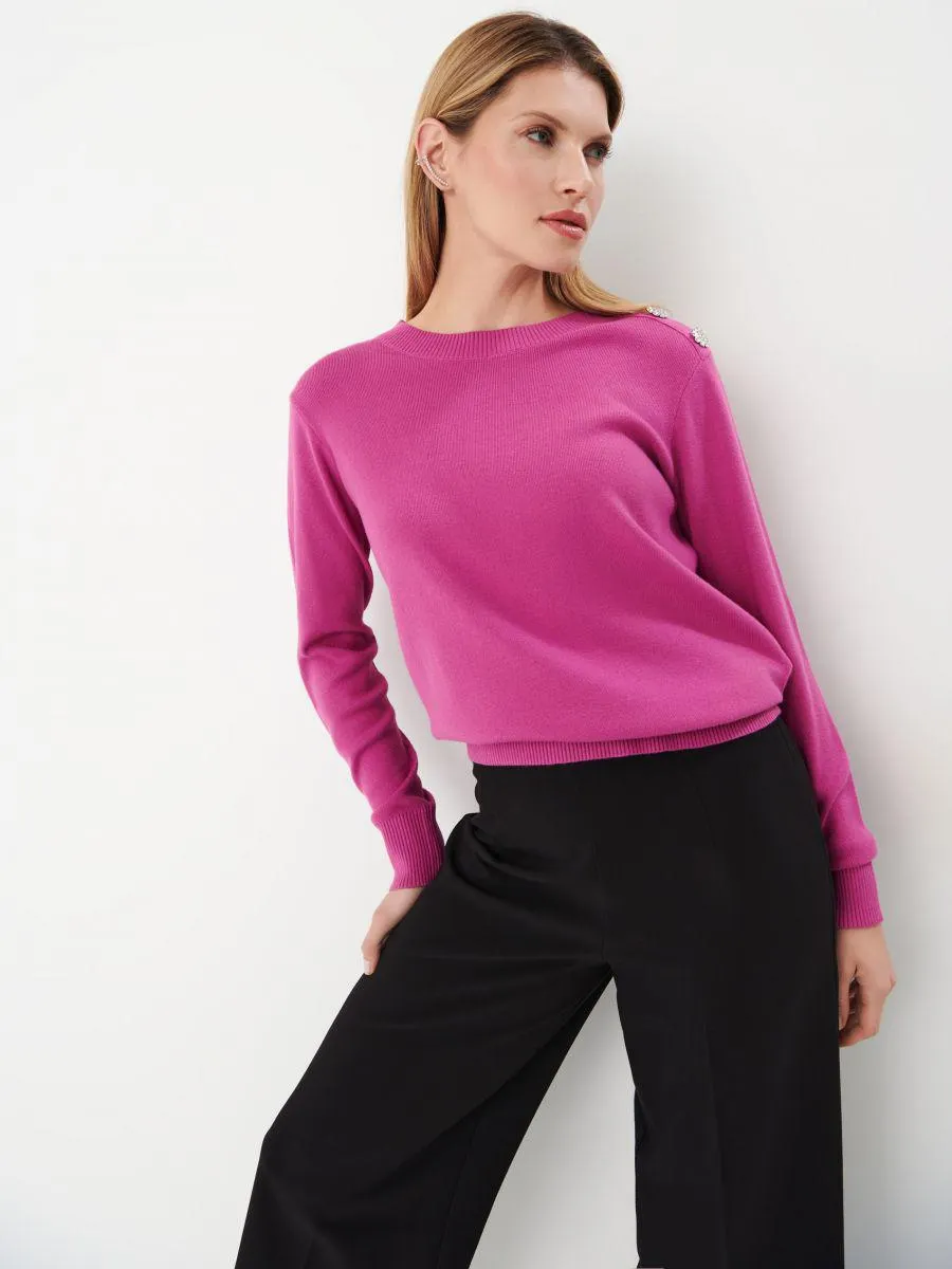 Pulover cu decolteu rotund