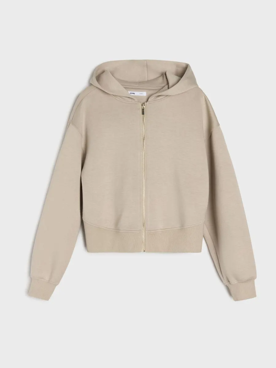 Hanorac cu glugă și fermoar