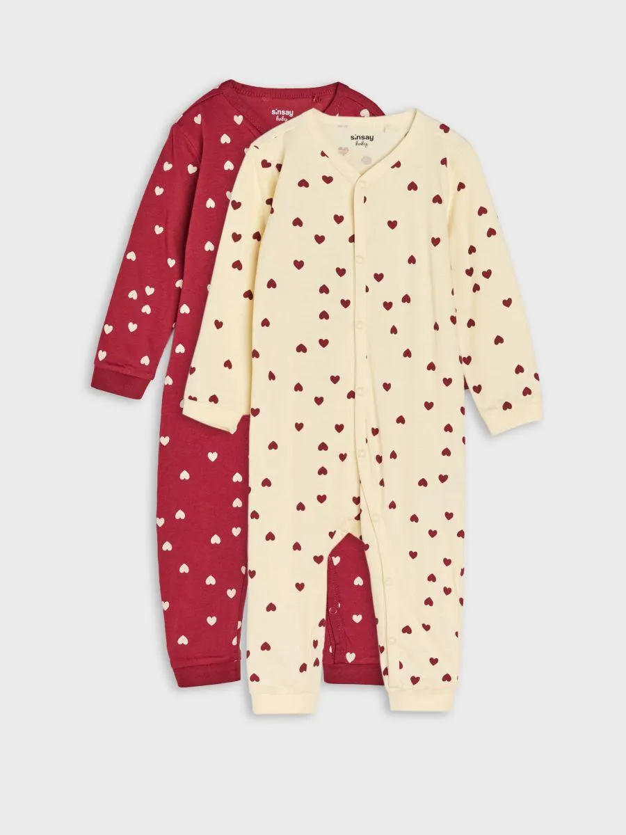 Set de 2 salopete din bumbac