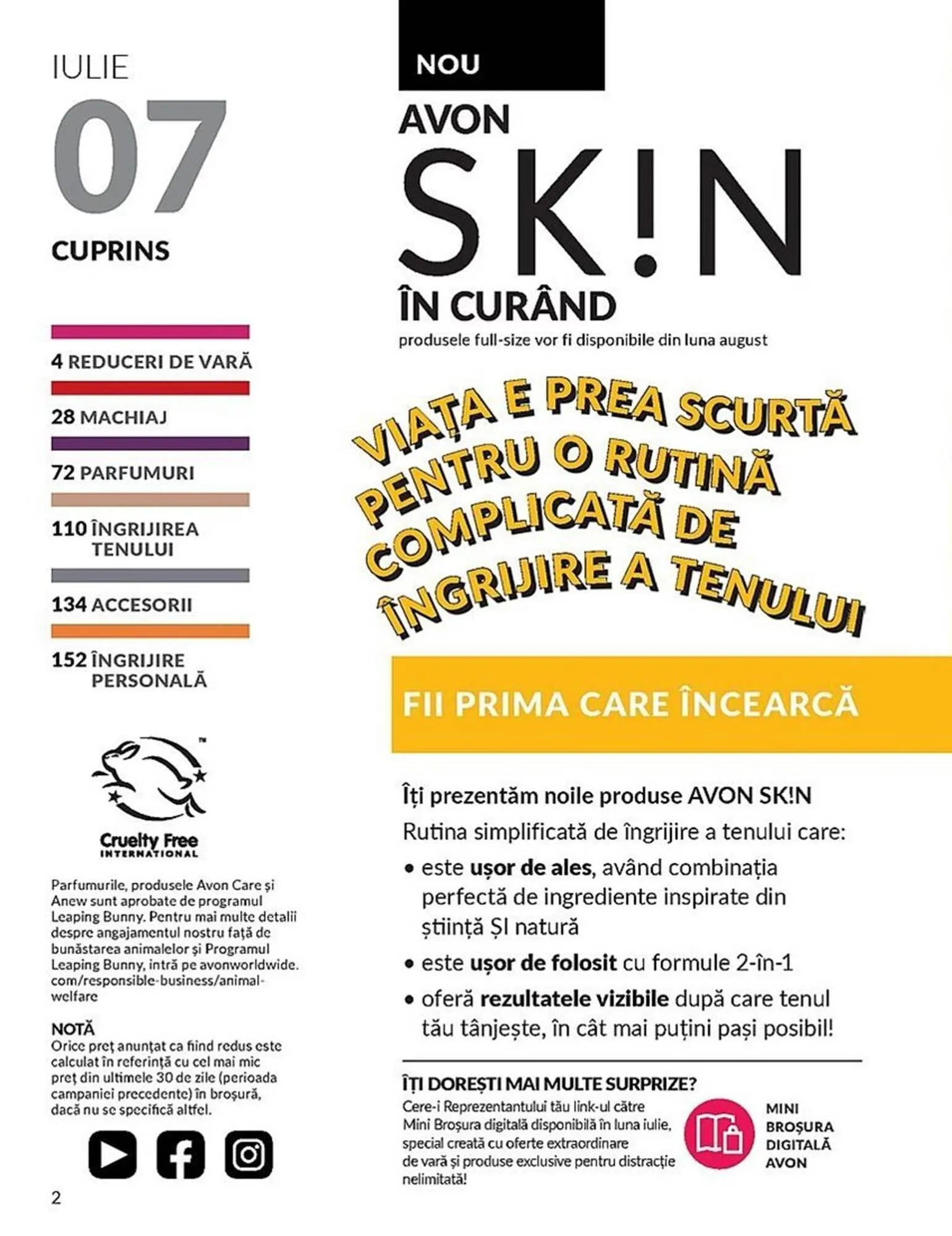 Catalog Catalog Avon de la 1 iulie până la 31 iulie 2025 - Revista Pagina 2
