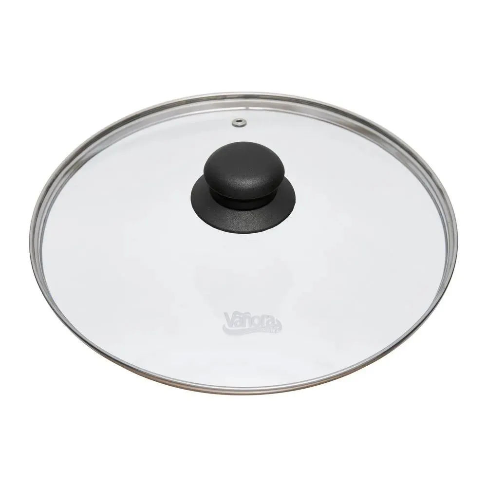 Capac cu buton de bachelita Vanora, sticla, 24 cm, Transparent