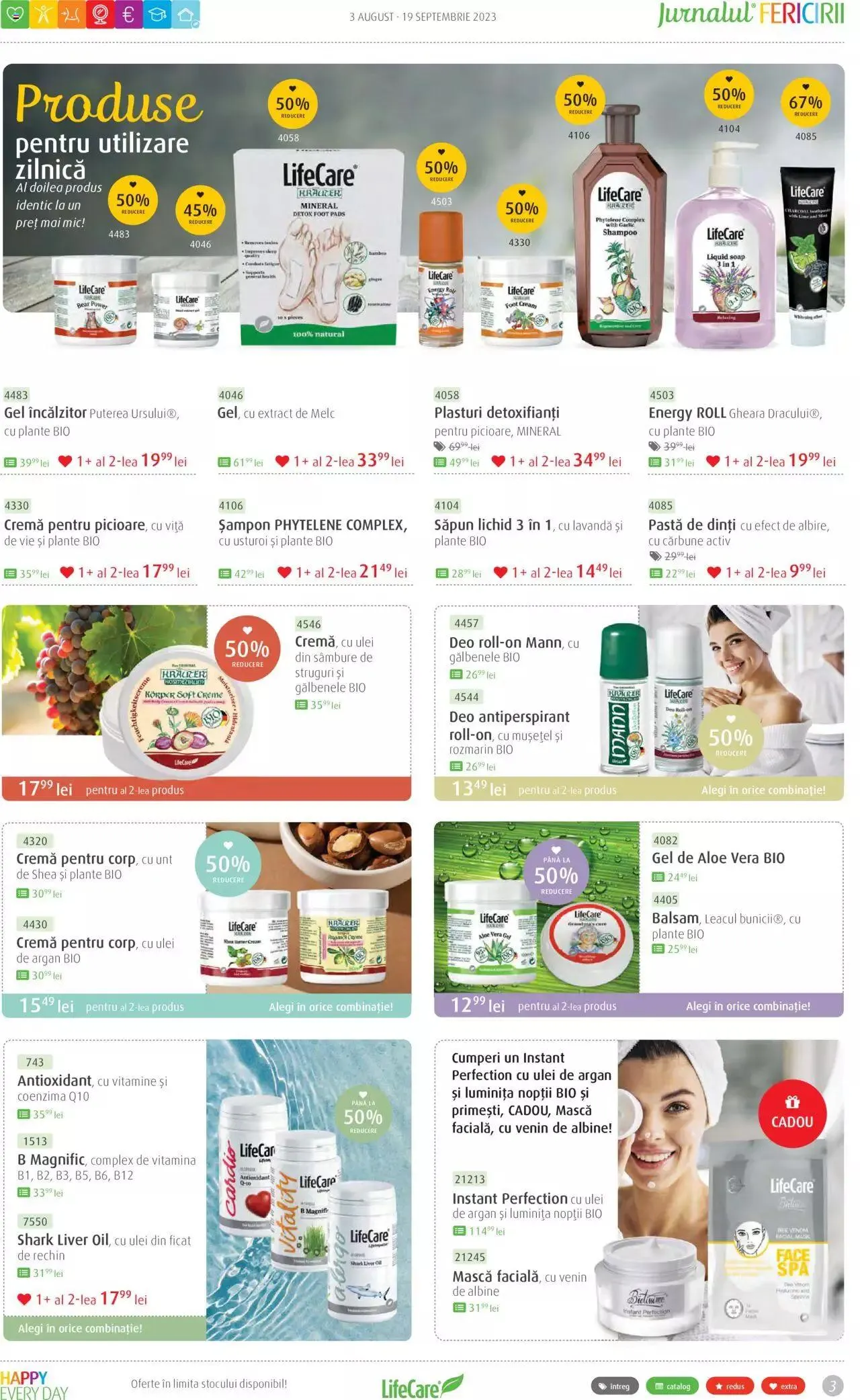 Catalog Life Care catalog - Jurnalul Fericirii August/Septembrie de la 3 august până la 19 septembrie 2023 - Revista Pagina 3