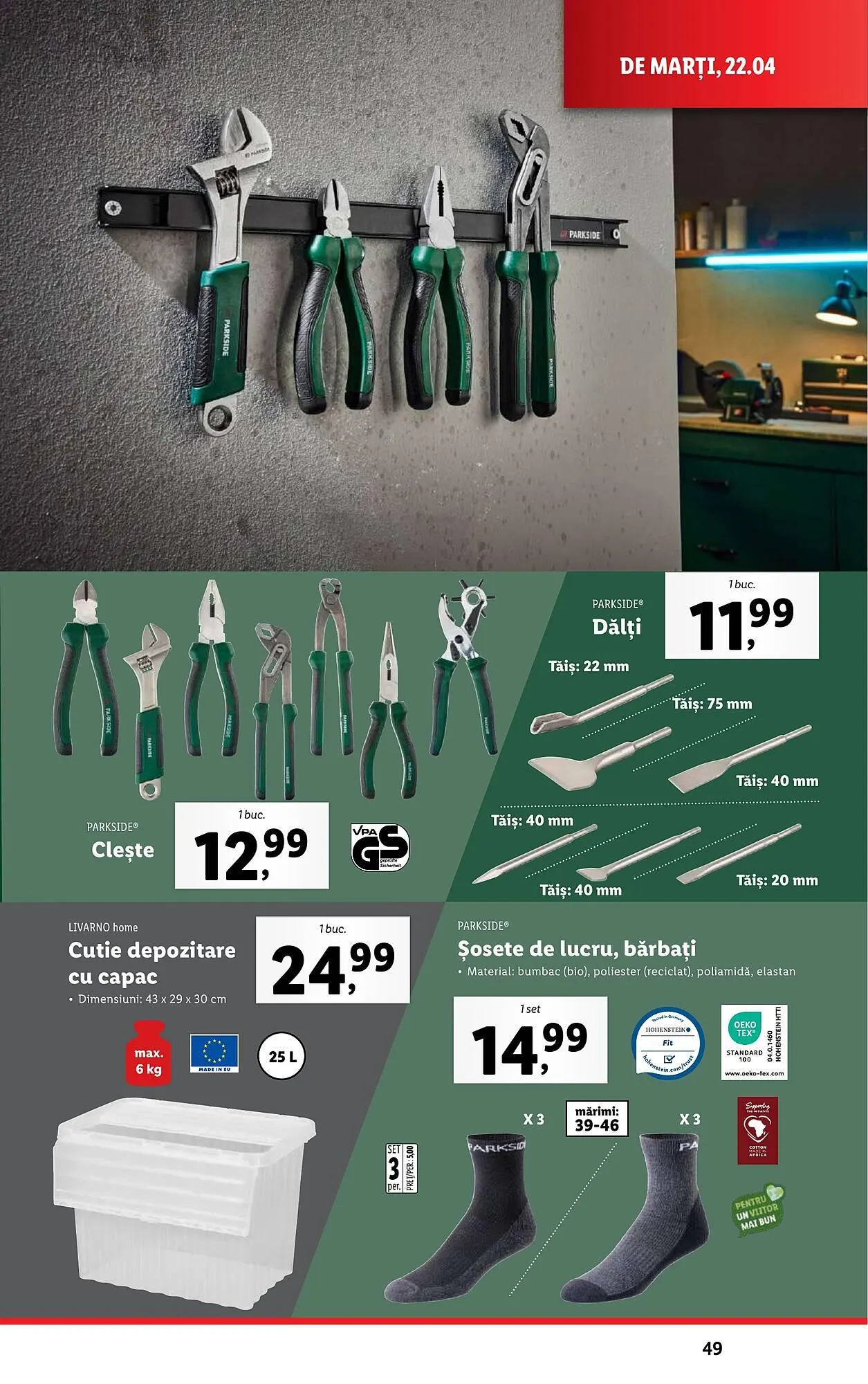 Catalog Catalog Lidl de la 22 aprilie până la 27 aprilie 2025 - Revista Pagina 49