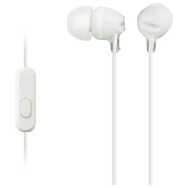 Casti SONY MDR-EX15APW, Cu Fir, In-Ear, Microfon, alb