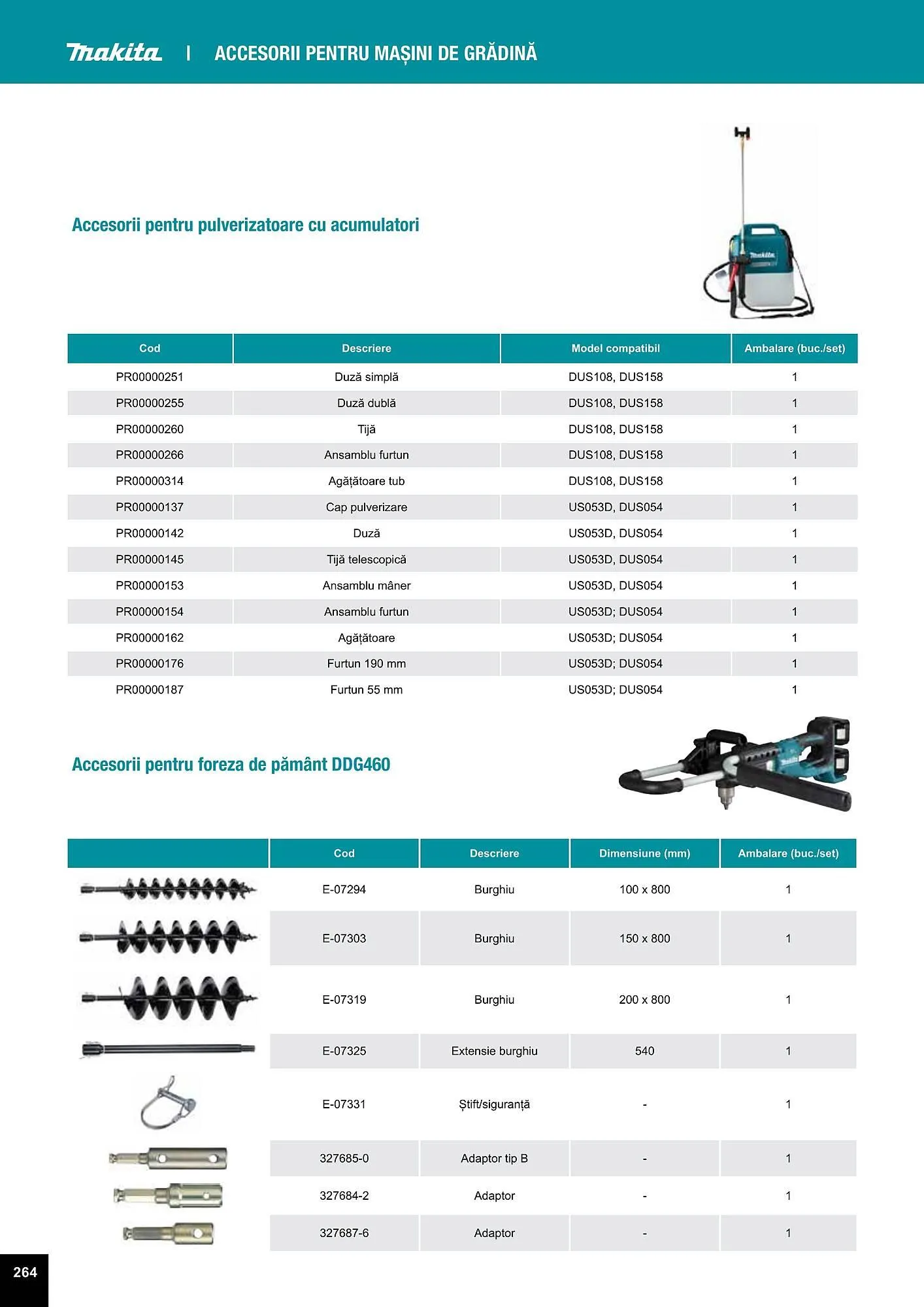 Catalog Makita catalog de la 27 iulie până la 31 decembrie 2023 - Revista Pagina 264