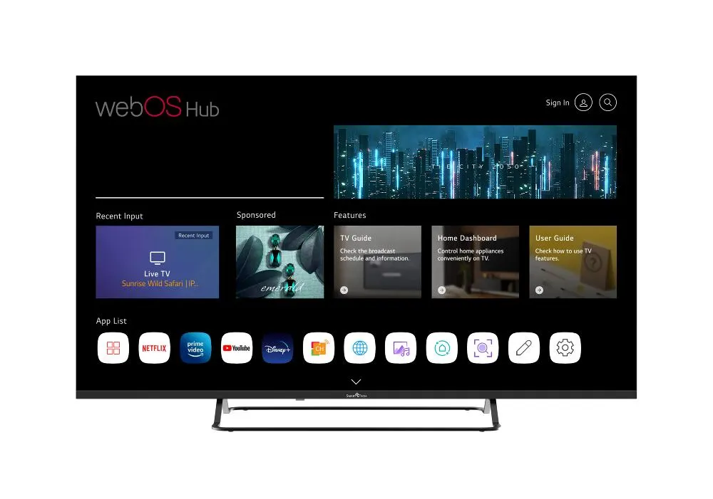 Televizor SmartTech LED 50UW02V, 126 cm, Smart WebOS, 4K Ultra HD, Clasa E