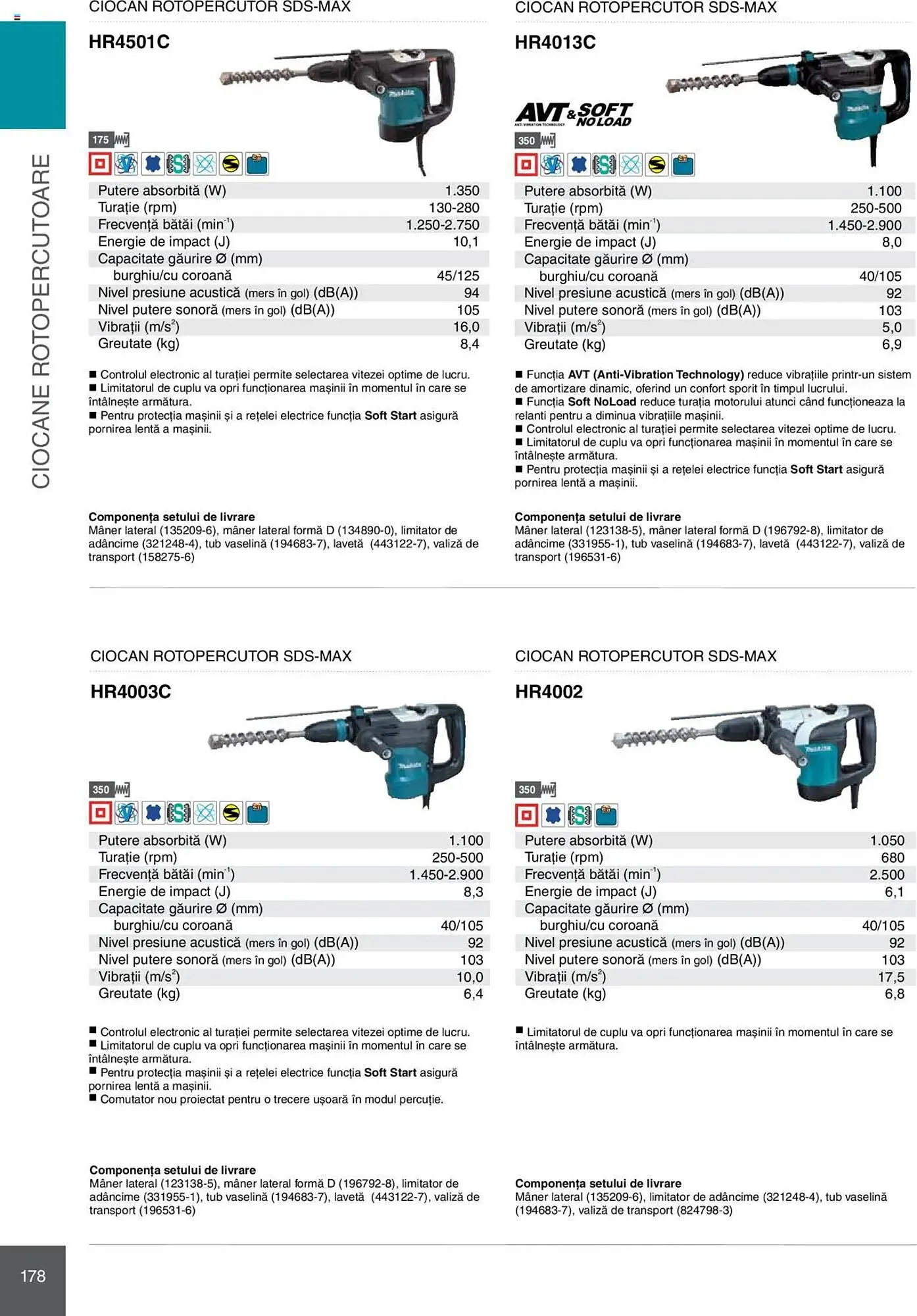 Catalog Catalog Makita de la 8 ianuarie până la 31 decembrie 2025 - Revista Pagina 178