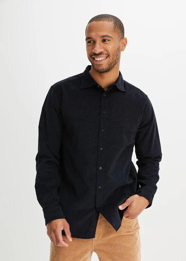 Cămaşă raiată cu mâneci lungi