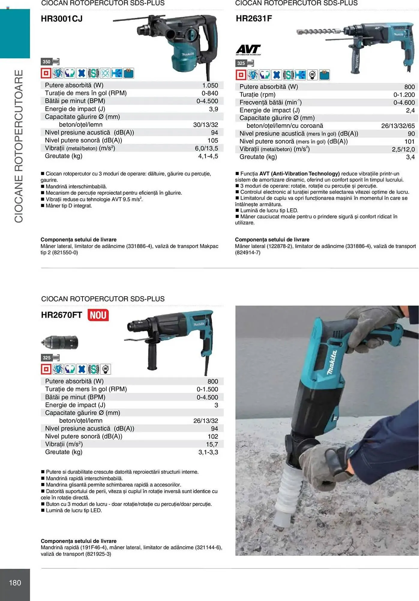 Catalog Catalog Makita de la 8 ianuarie până la 31 decembrie 2025 - Revista Pagina 180