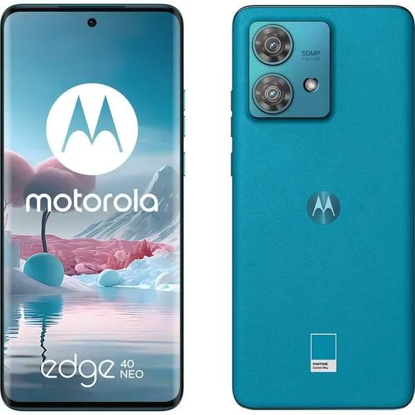 Telefon MOTOROLA Edge 40 Neo 5G, 256GB, 12GB RAM, Caneel Bay