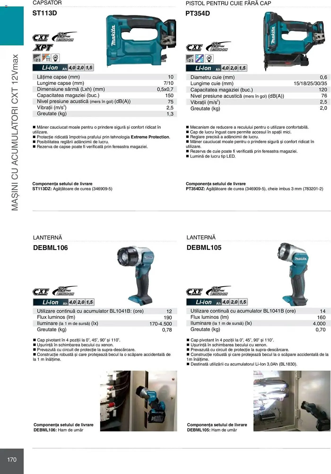 Catalog Catalog Makita de la 8 ianuarie până la 31 decembrie 2025 - Revista Pagina 170