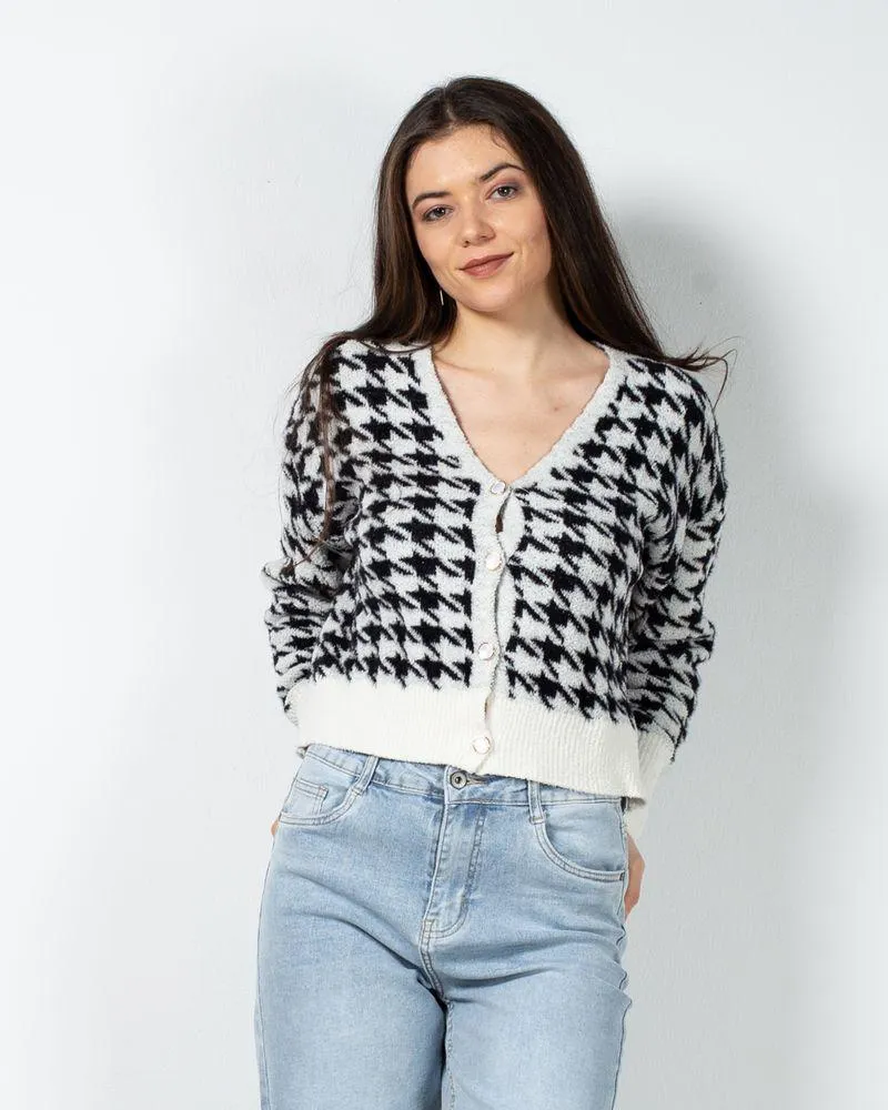 Cardigan tricotat cu nasturi 24PUZ93069