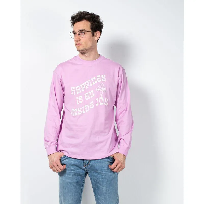 Bluza din bumbac cu imprimeu si maneca lunga 23LGD01033