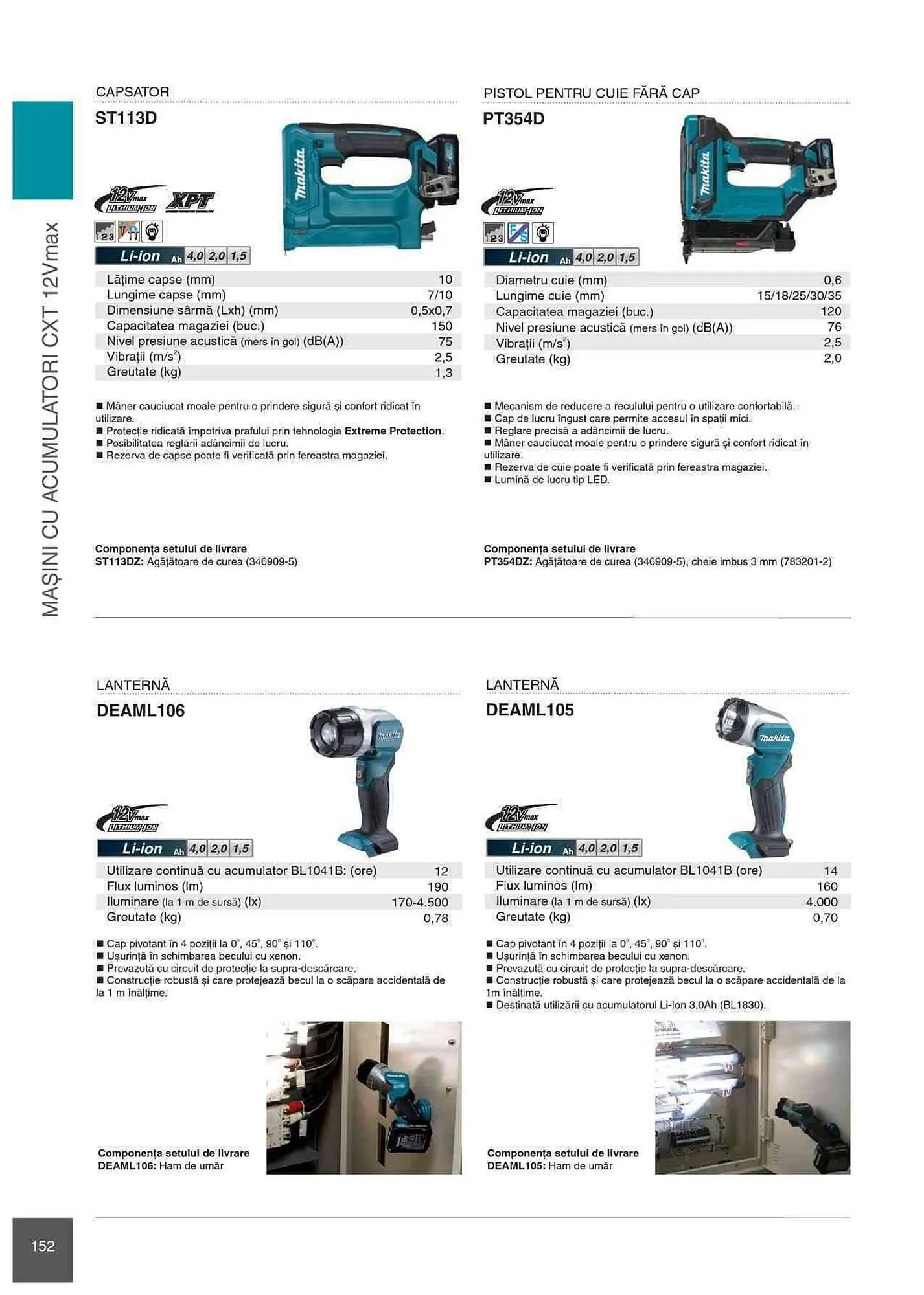 Catalog Makita catalog de la 1 ianuarie până la 31 decembrie 2023 - Revista Pagina 152