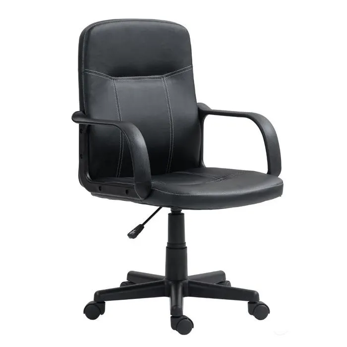 Scaun birou operational Montra, rotativ, PVC, negru