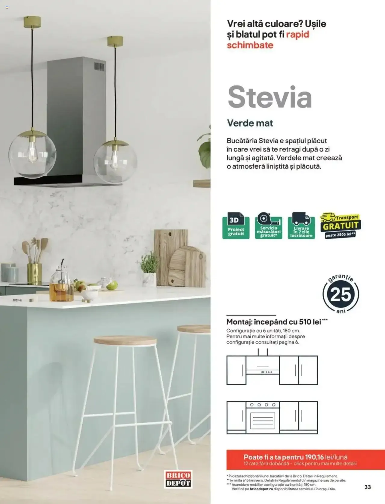 Catalog Brico Depot catalog - Bucătării Modulare de la 15 august până la 31 decembrie 2024 - Revista Pagina 33