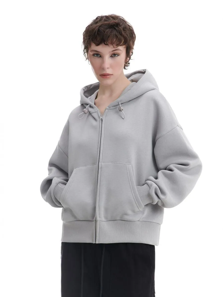 Hanorac cu glugă și fermoar