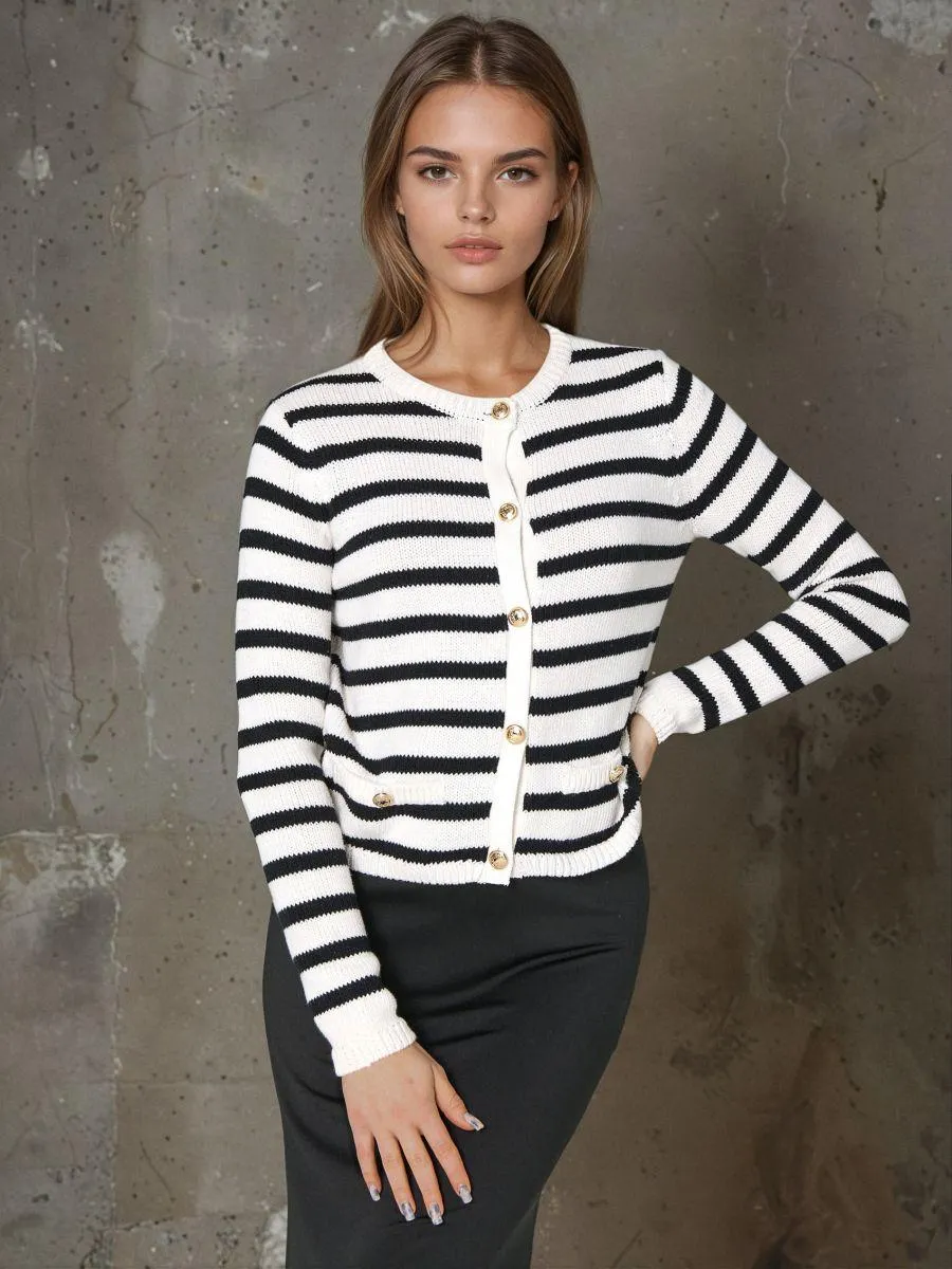 Cardigan în dungi
