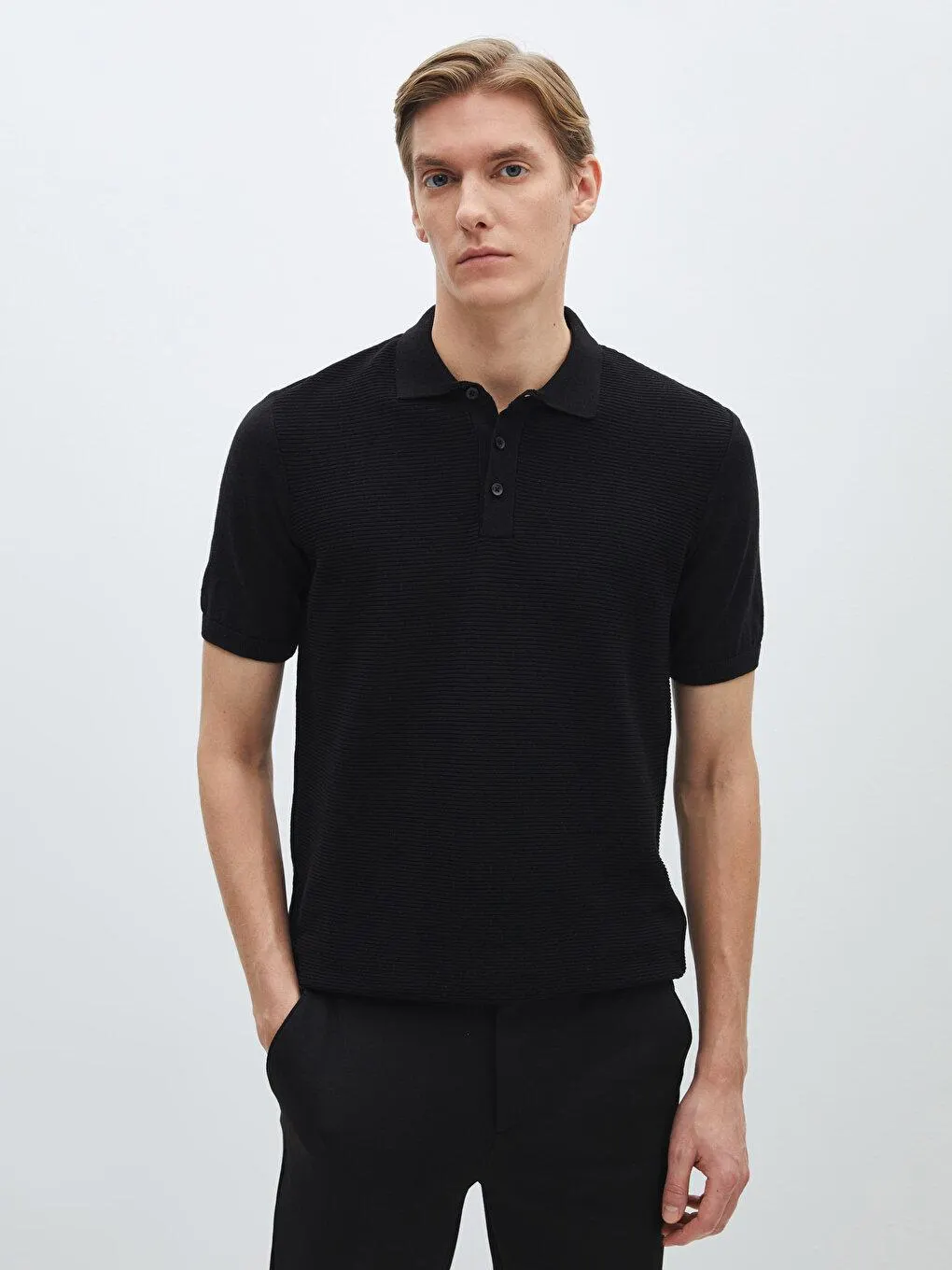 Pulover Pentru Bărbați, Cu Mânecă Scurtă, Cu Guler Polo