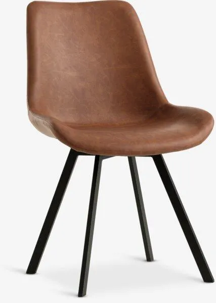 Scaun rotativ HYGUM coniac/negru