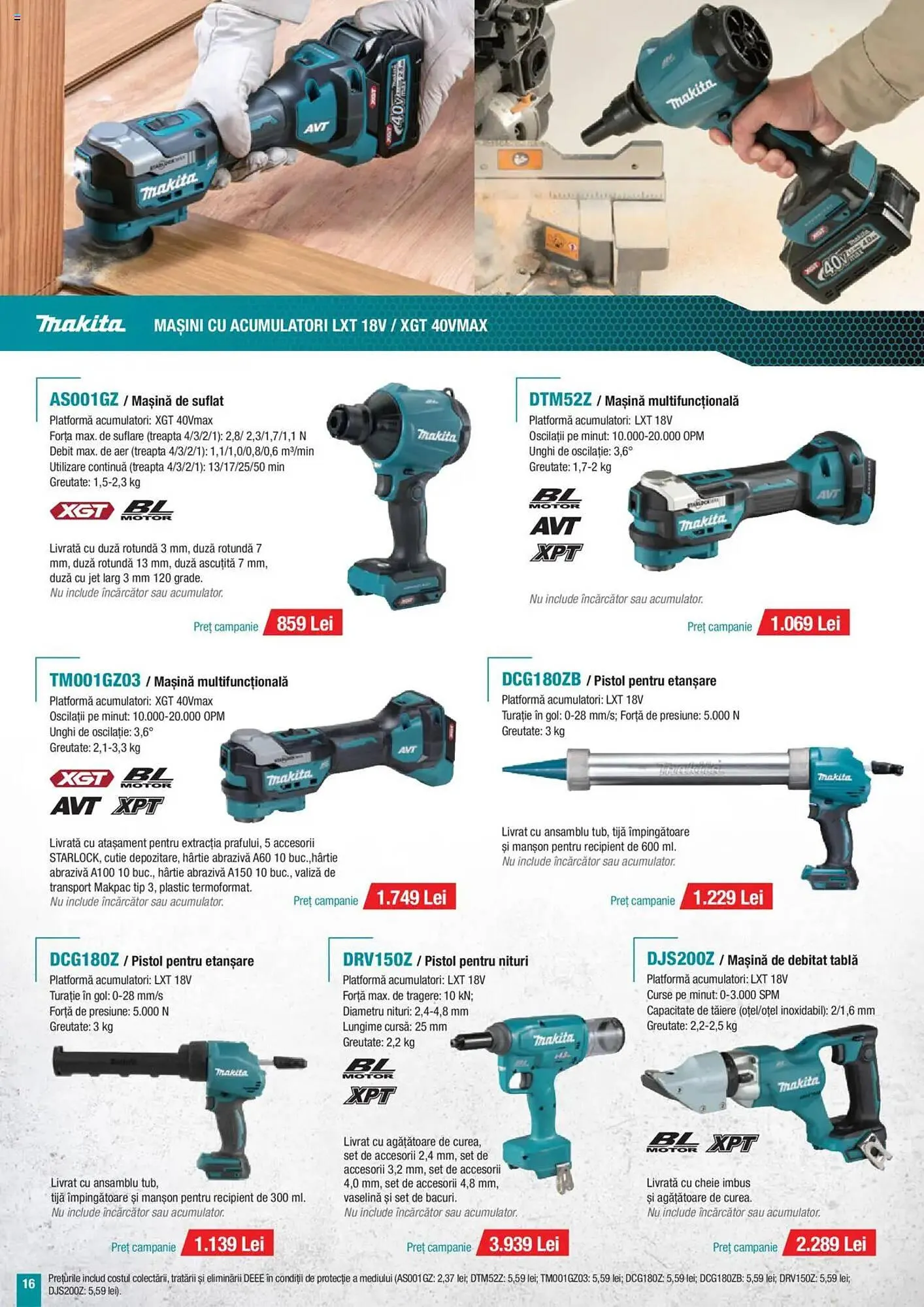 Catalog Catalog Makita de la 1 octombrie până la 31 decembrie 2025 - Revista Pagina 16