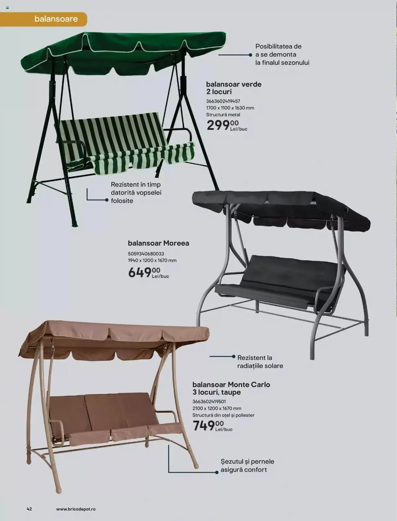 Catalog Brico Depot catalog - Bucuria momentelor de la 1 iunie până la 30 septembrie 2023 - Revista Pagina 42