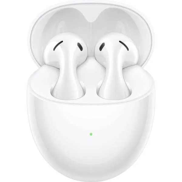 Casti HUAWEI FreeBuds 5, True wireless, Bluetooth, In-ear, Microfon, Noise Cancelling, Carcasa incarcare wireless, Ceramic White