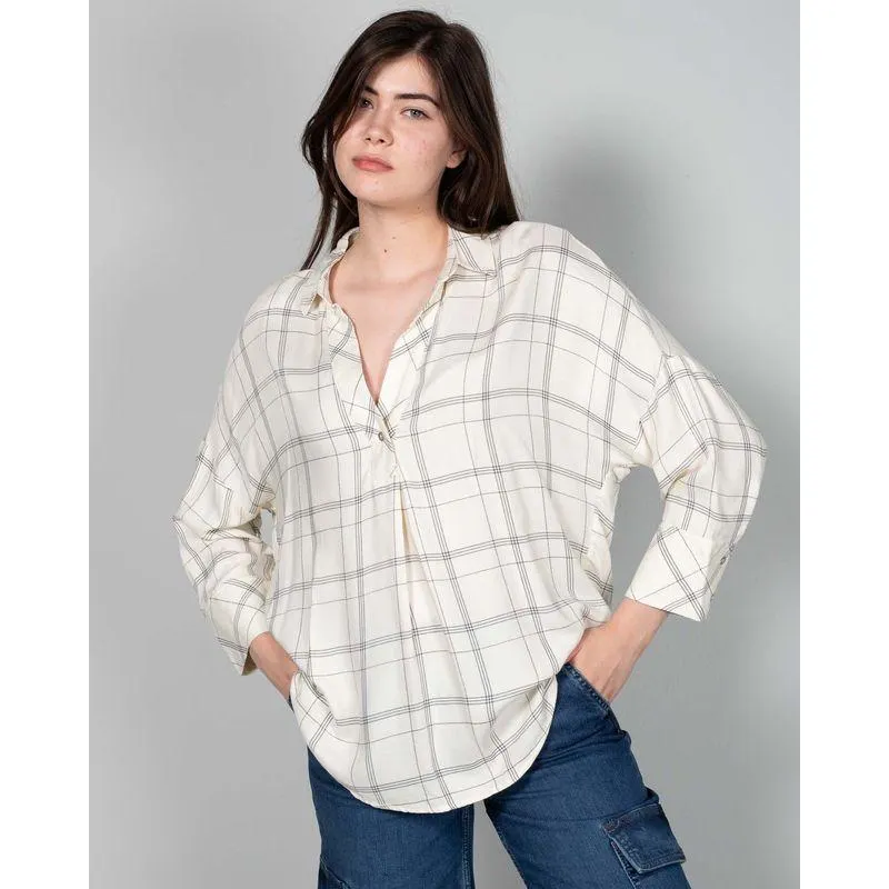 Bluza din bumbac cu decolteu 24KOS19010