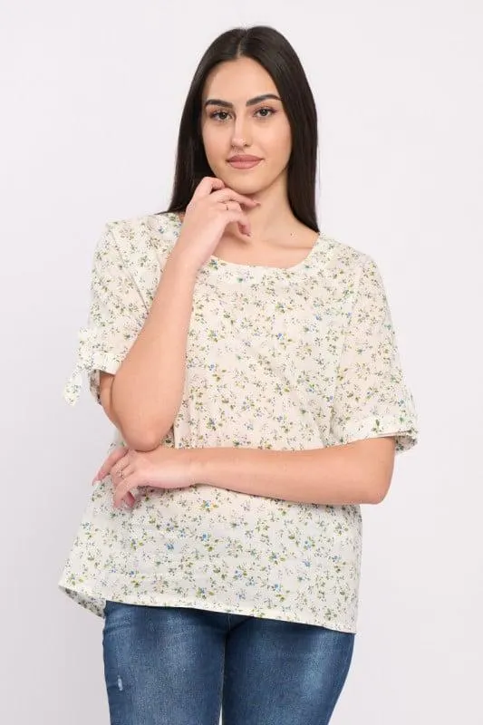 Timeout - Camasa maneca scurta de dama cu model floral